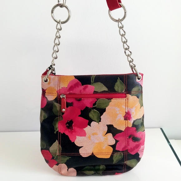 Soprano Handbags - COPY - Soprano Spring Floral Print Motif Glazed Leather Convertible Crossbody B…